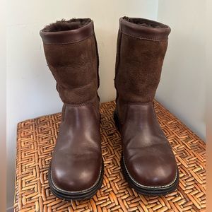UGG Brooks Waterproof Leather/Shearling Boots